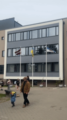 Morning activities captured at Riga gymnasium sports facilities