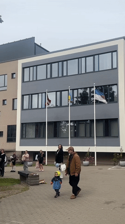 Morning activities captured at Riga gymnasium sports facilities