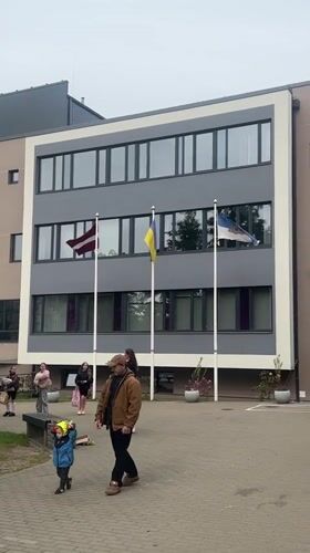 Morning activities captured at Riga gymnasium sports facilities