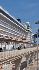 MSC Musica cruise ship docked at Valencia port