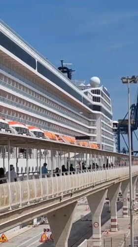 MSC Musica cruise ship docked at Valencia port