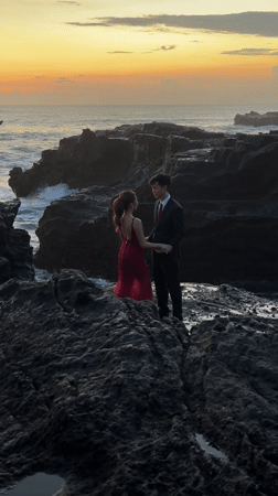 Coastal activities captured at two Bali beaches during morning hours