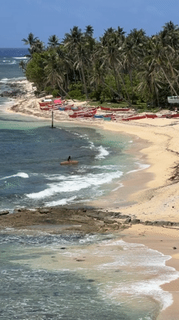 Morning beach activities captured in Santa Monica, Philippines