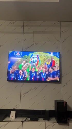Igboefon residents watch PSG soccer on television