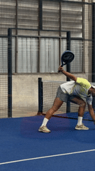 Morning padel practice session on blue courts in northern Thailand