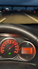 Night highway driving recorded near Burgas at 110 km/h