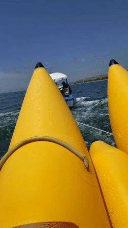 Banana boat ride captured by multiple witnesses off Cancas, Peru