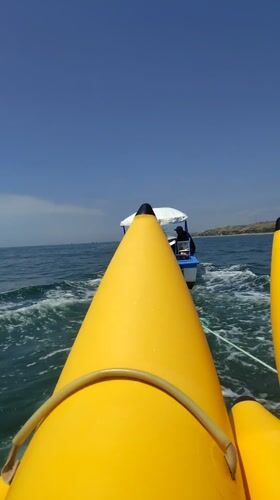 Banana boat ride captured by multiple witnesses off Cancas, Peru