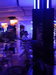 Evening bar scene captured in Playa Del Inglés