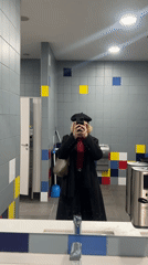 Shopper takes mirror selfies at multiple Odesa retail locations