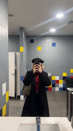 Shopper takes mirror selfies at multiple Odesa retail locations
