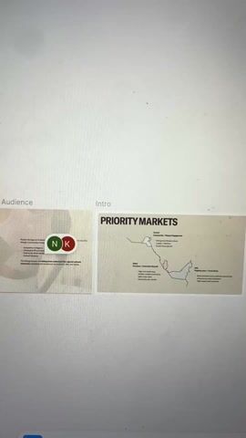 The video shows a screen with slides from a presentation. One slide is titled "PRIORITY MARKETS" and focuses on Kuwait.  It highlights "Community + Repeat Engagement," noting a strong local fitness culture, loyalty and retention, and social-driven growth.  The presentation also includes a map of the region.