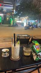 Café patio scene captured in Ho Chi Minh City
