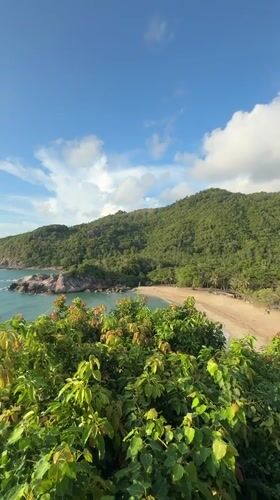 Tropical coastline panorama recorded in Baan Thong Nang, Thailand