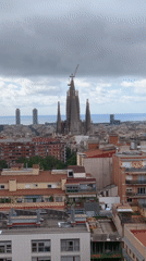 Morning perspectives capture Barcelona landmarks and daily life scenes