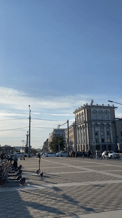 Witness documents sunny afternoon scenes across central Kazan, Russia