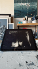 Tablet screen and #MusicTaste graphic in Mollet del Vallès