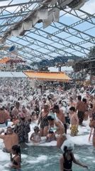 Foam party chaos at Kemer's Dolusu Park water resort