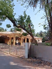 Temple with motorcycle observed in Marna, India