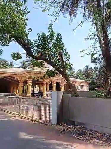 Temple with motorcycle observed in Marna, India