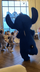 Children's Stitch mascot party celebration in Votkinsk, Russia