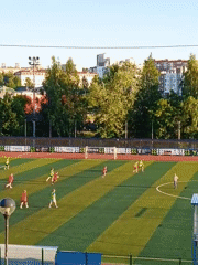 Afternoon soccer match and street scenes in Petrozavodsk