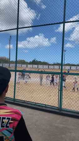 Baseball game played in Juan Griego, Venezuela draws spectators