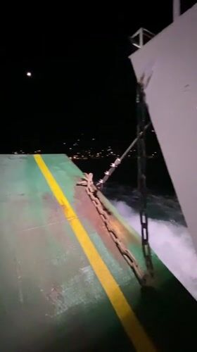 Night ferry journey documented at Lepetane terminal, Montenegro