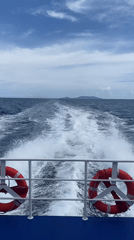 Boat journey documented off Ko Pha-ngan coast early morning