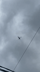 Helicopter spotted flying over Sochi amid overcast conditions