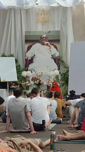 Spiritual gathering with meditation sessions held in Zhirnosovo, Russia