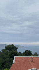 Overcast day view captured over coastal Šušanj, Montenegro