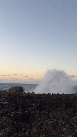 Coastal scenery captured on camera in Kuta Selatan, Indonesia