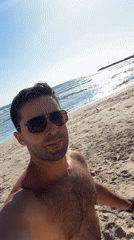 Tel Aviv beach day with selfies and paddle ball
