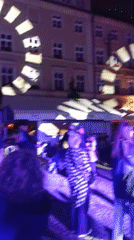 Light show draws crowds to Wrocław's historic Market Square