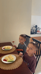 Lazy tropical morning at a Koh Samui villa with kids