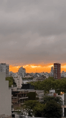 Sunset timelapse recorded over Buenos Aires skyline