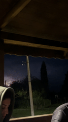 Night Lightning Storm and Green Lights Witnessed in Lozarevo