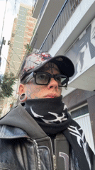 First-person street walk through Buenos Aires in studded leather