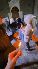 Nighttime religious ceremony draws crowds to Burgas cathedral