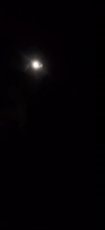 Full moon observed through trees in Vallecito, Venezuela