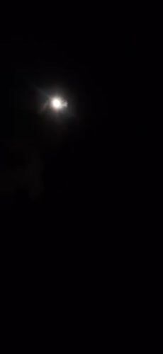Full moon observed through trees in Vallecito, Venezuela