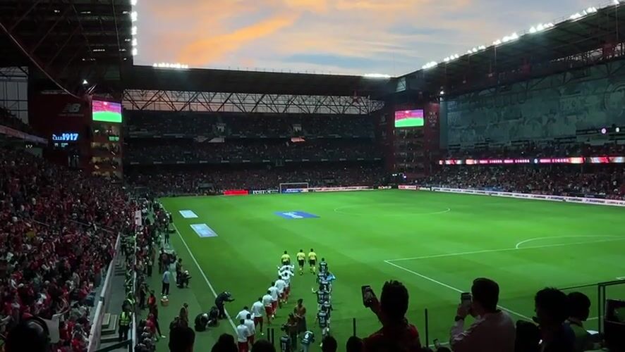 Soccer match draws packed crowd to Toluca stadium