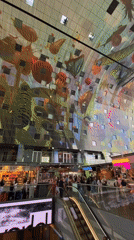 Inside Rotterdam's Markthal and its iconic ceiling mural