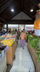 Evening market activity documented in Ubud District, Indonesia