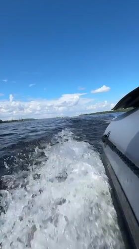 Fishing trip underway on the Kama River near Chaikovsky