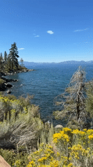 Clear summer day at a mountain lake near Incline Village
