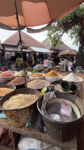 Outdoor market activity documented in Abuja, Nigeria