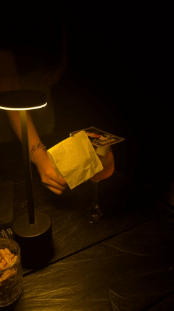 Red-lit bar atmosphere captured in North Kuta Indonesia