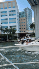 Evening yacht cruise through Miami's waterways